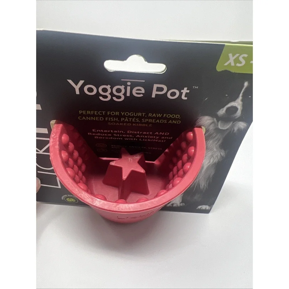 LickiMat Yoggie Pot Boredom Buster Feeder for Dogs Interactive Enrichment Xs-xl